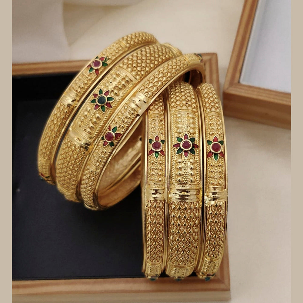 FS Collection Gold Plated Bangles Set