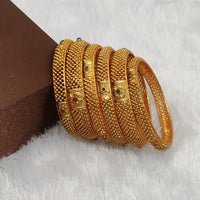FS Collection Gold Plated Bangles Set