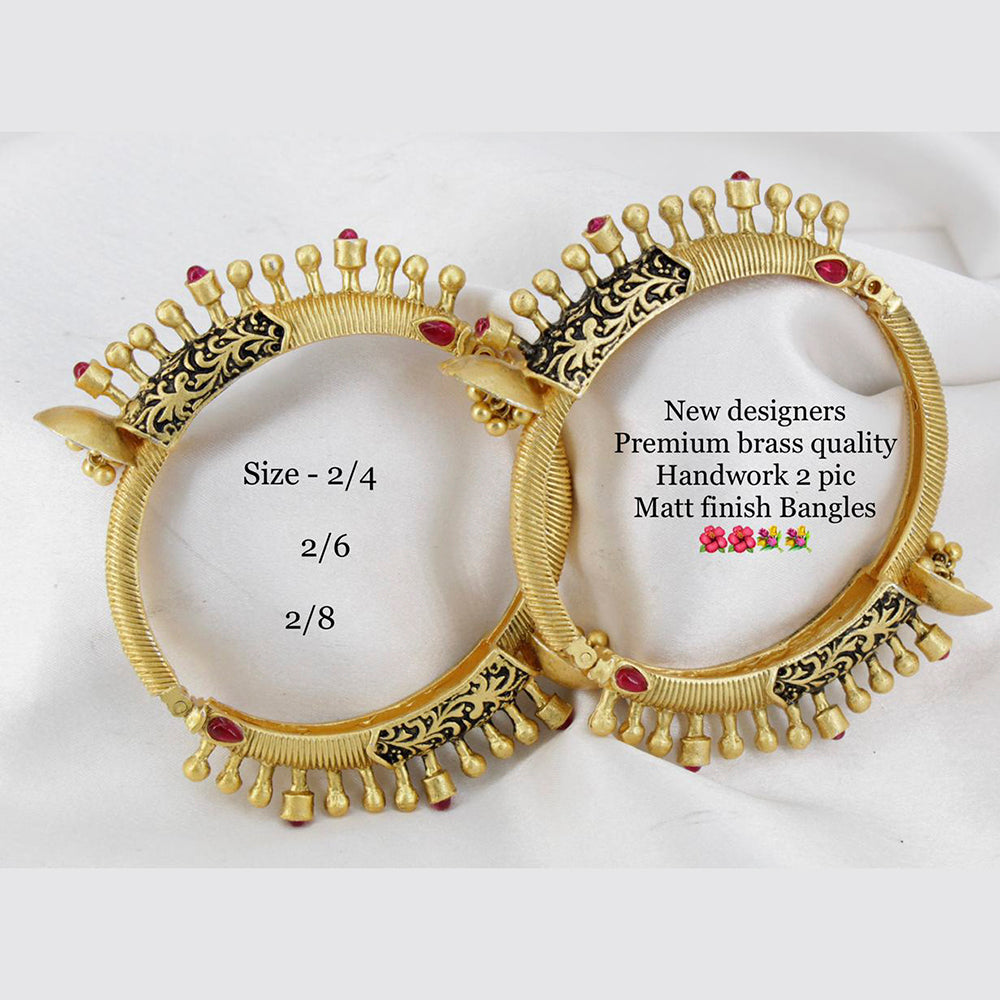 FS Collection Gold Plated Bangles Set