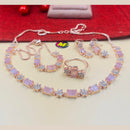 FS Collection Rose Gold Plated Jewellery Combo