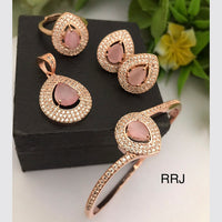FS Collection Rose Gold Plated Jewellery Combo