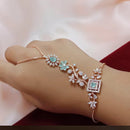 FS Collection Rose Gold Plated AD Stone Hand Harness