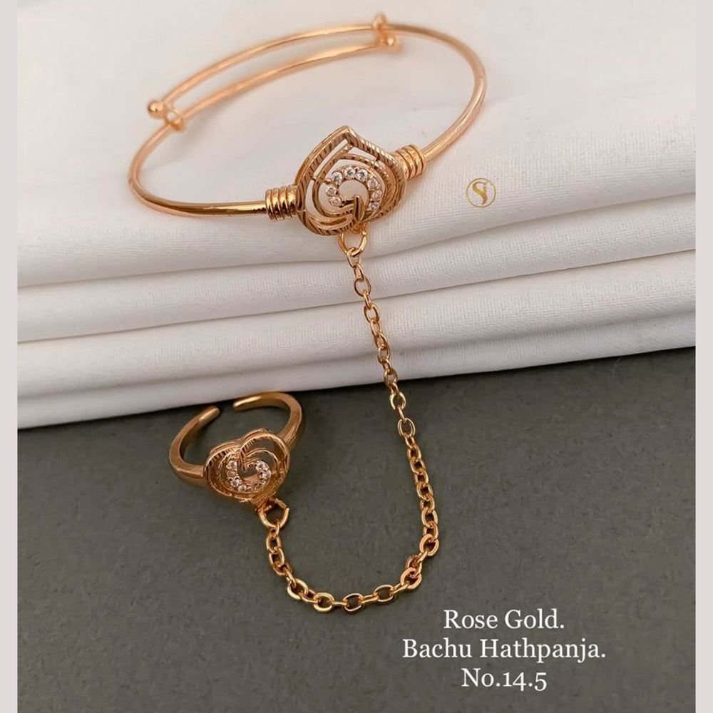 FS Colletion Rose Gold Plated Hand Harness