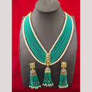 FS Collection Gold Plated Pearl Long Necklace Set