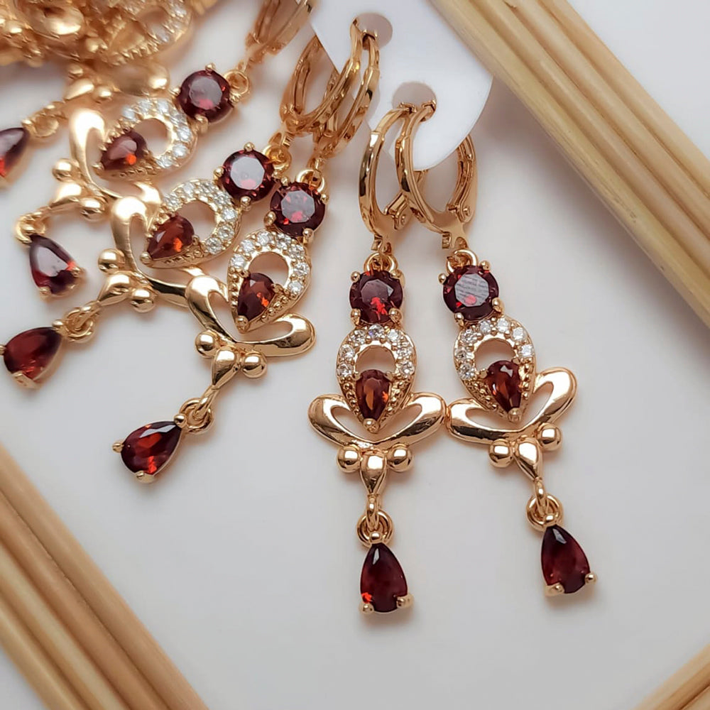 FS Collection Crystal Stone Dangler Earrings