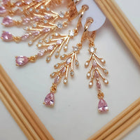 FS Collection Crystal Stone Dangler Earrings