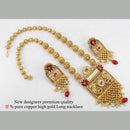 FS Colletion Copper Gold Plated Pota Stone Long Necklace