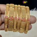 FS Collection Gold Plated Pota Stone Bangles