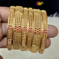 FS Collection Gold Plated Pota Stone Bangles