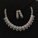 FS Colletion Rose Gold Plated AD Stone Necklace Set