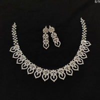 FS Colletion Rose Gold Plated AD Stone Necklace Set