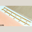 FS Collection Gold Plated Kundan Stone & Beads Payal