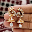 FS Collection Gold Plated Austrian Stone & Beads Jhumki Earrings