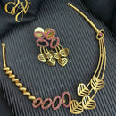 FS Collection Gold Plated AD Stone Necklace