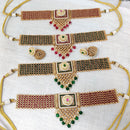 FS Collection Gold Plated Choker Necklace Set
