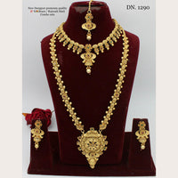 FS Collection Gold Plated Pota Stone Bridal Set