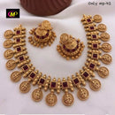 FS Collection Gold Plated Pota Stone Choker Necklace Set