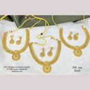 FS Collection Copper Gold Plated Pota Stone Necklace Set