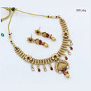 FS Collection Gold Plated Pota Stone Choker Necklace Set