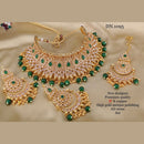 FS Collection Copper Gold Plated AD Stone Choker Necklace Set