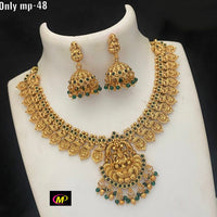 FS Collection Gold Plated Temple Necklace Set