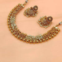 FS Collection Gold Plated Beads Necklace Set