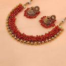 FS Collection Gold Plated Beads Necklace Set