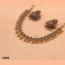 FS Collection Gold Plated Pota Stone Necklace Set