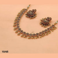 FS Collection Gold Plated Pota Stone Necklace Set
