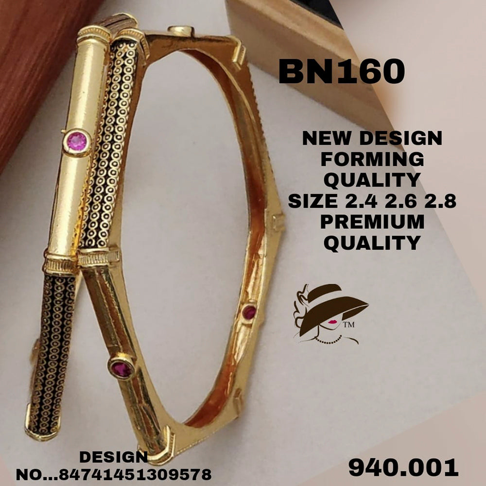 FS Collection Gold Plated Bangles Set
