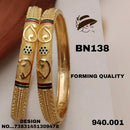 FS Collection Gold Plated Bangles Set