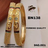 FS Collection Gold Plated Bangles Set