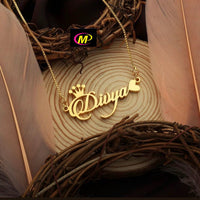 FS Collection Gold Plated Personalized Name Necklace