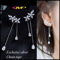FS Collection Silver Plated Dangler Earrings