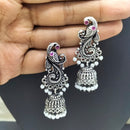 FS Collection Silver Plated Jhumki Beads Earrings