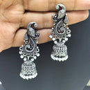 FS Collection Silver Plated Jhumki Beads Earrings