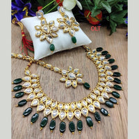 FS Collection Gold Plated Kundan Stone Choker Necklace Set