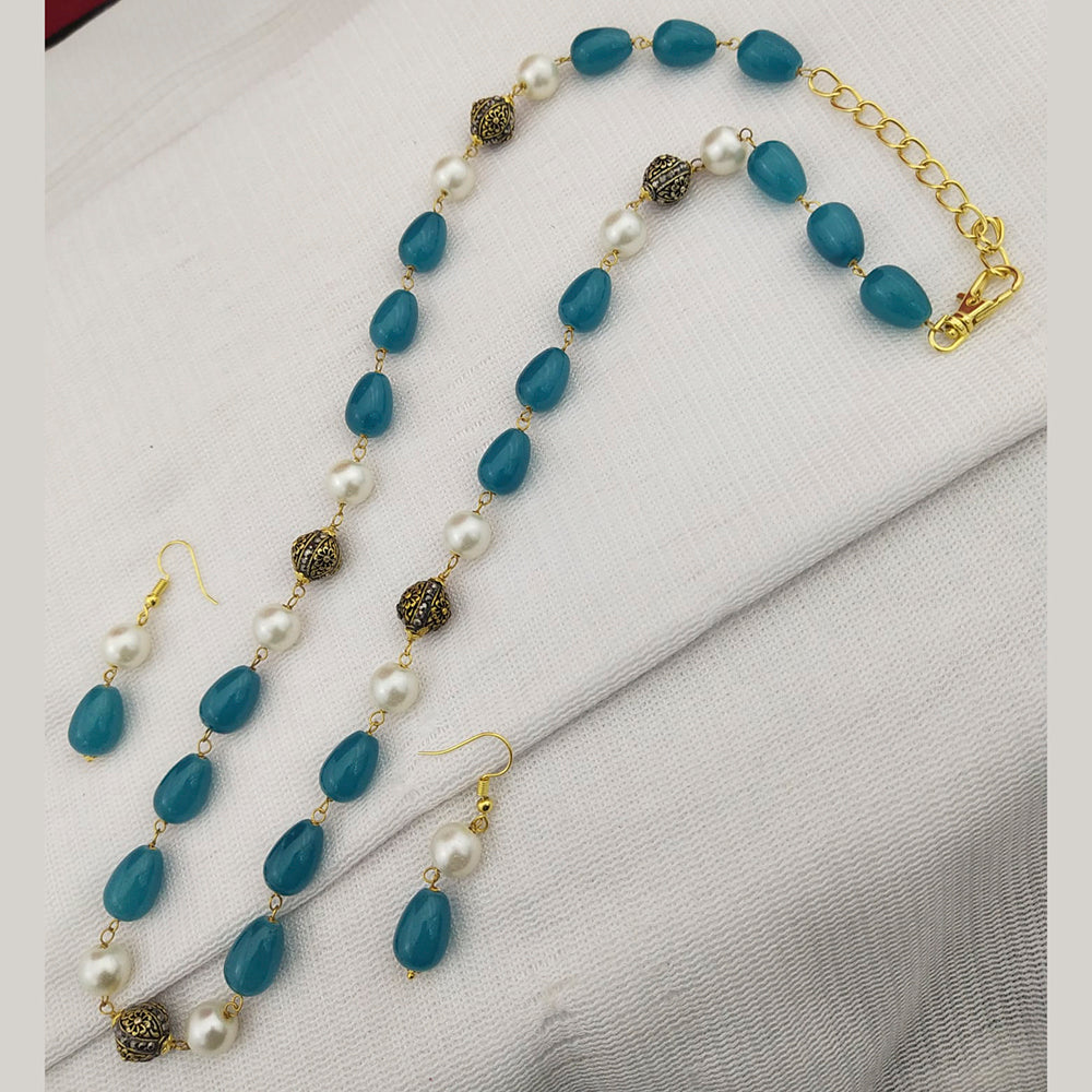 FS Collection Gold Plated Baeds Necklace Set