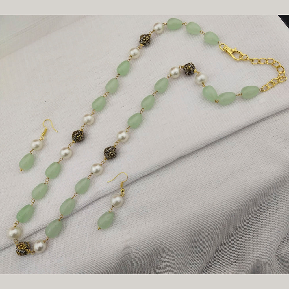 FS Collection Gold Plated Baeds Necklace Set