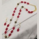 FS Collection Gold Plated Baeds Necklace Set