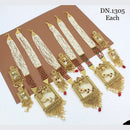 FS Collection Gold Plated Pota Stone Beads Long Necklace Set