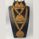 FS Collection Gold Plated Pota Stone Bridal Set