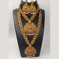 FS Collection Gold Plated Pota Stone Bridal Set