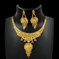 FS Collection Gold Plated Necklace Set