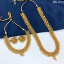 FS Collection Gold Plated Long & Short Necklace Set