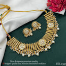 FS Collection Gold Plated Pota Stone Necklace Set