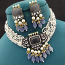 FS Collection Gold Plated Crystal & Beads Necklace Set
