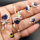 FS Collection Gold Plated Crystal Stone Jewellery Combo