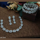 FS Collection Silver Plated AD Stone Jewellery Combo