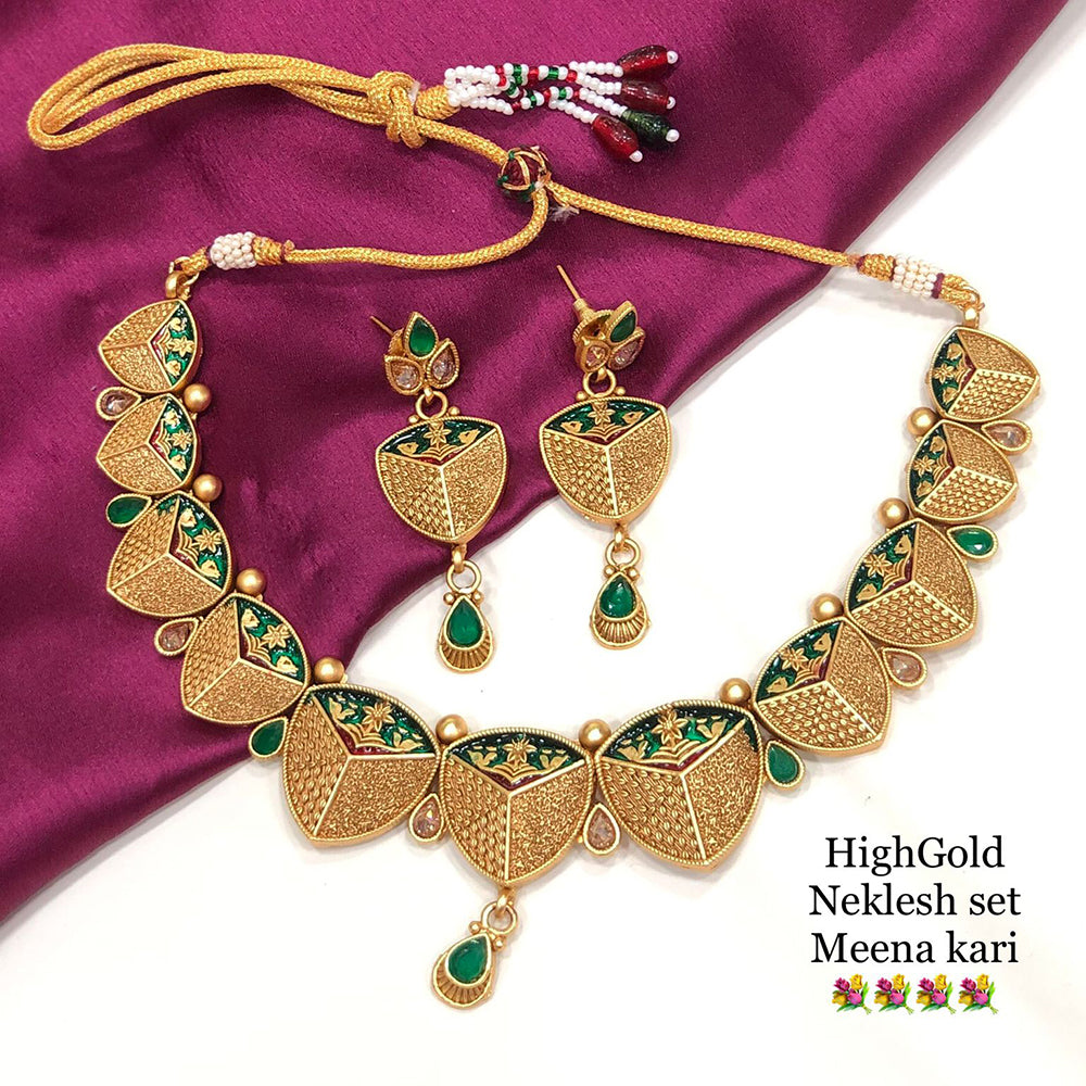 FS Collection Meenakari Necklace Set